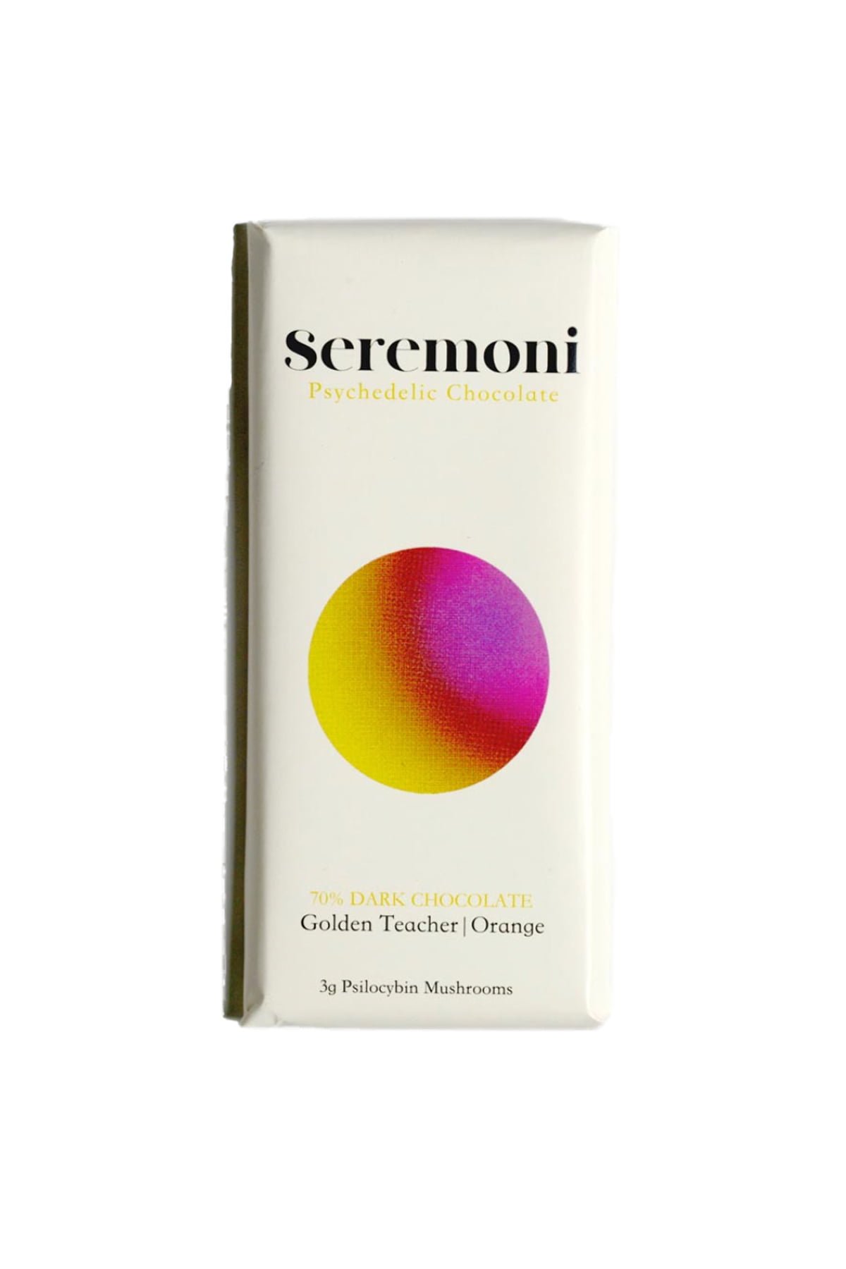Seremoni-Psilocybin-Chocolate-Bar-Orange-Golden-Teacher-Mushrooms.jpg Seremoni Psilocybin Chocolate Bar Edibles (Orange & Golden Teacher Mushrooms) - Image 1